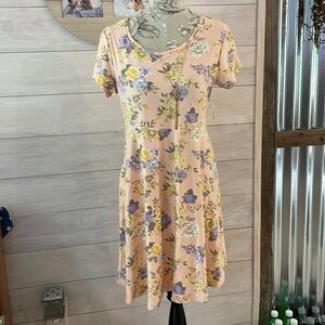 𝅺🆕 Bobbie Brooks Peach Flower Dress M